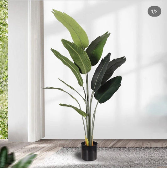 GREEN TROPICAL PLANTPerfect Faux Plant for Home Indoor Outdoor Office Modern Decor Green