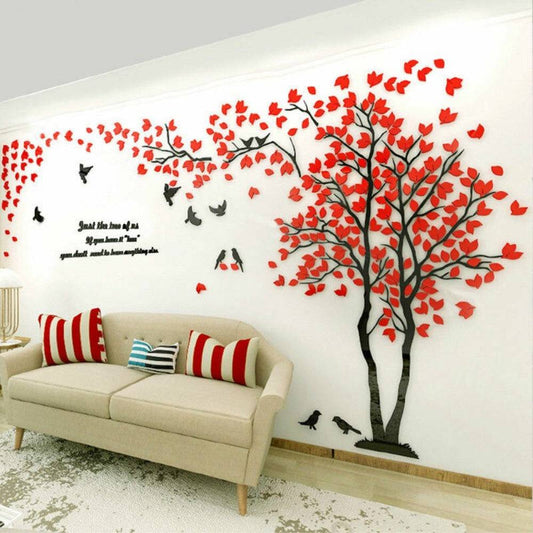 3D Flower Tree Home Room Art Decor DIY Wall Sticker Removable Decal Vinyl Mural