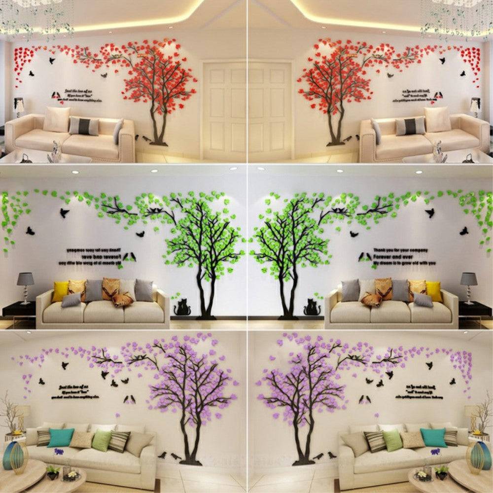 3D Flower Tree Home Room Art Decor DIY Wall Sticker Removable Decal Vinyl Mural