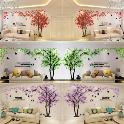 3D Flower Tree Home Room Art Decor DIY Wall Sticker Removable Decal Vinyl Mural