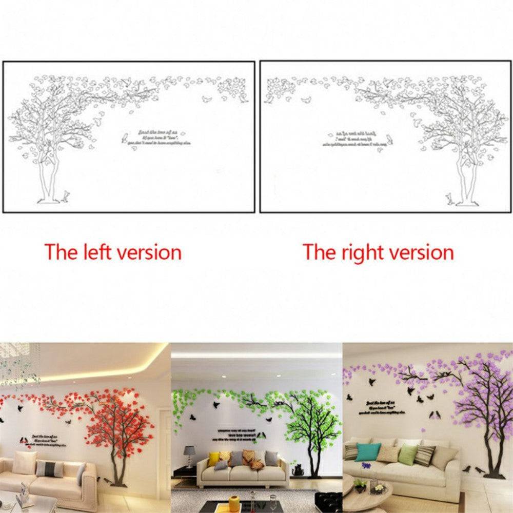 3D Flower Tree Home Room Art Decor DIY Wall Sticker Removable Decal Vinyl Mural
