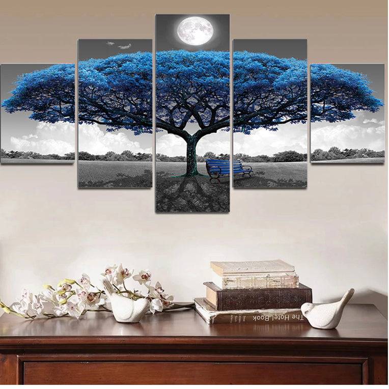 Canvas Wall Art Red Tree Picture Prints on Canvas Landscape Painting