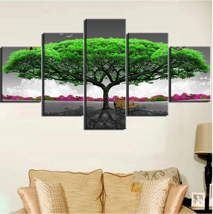 Canvas Wall Art Red Tree Picture Prints on Canvas Landscape Painting